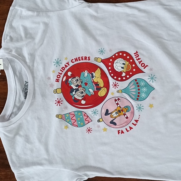 Mickey and Friends Other - NWT Disney Holiday Cheers Christmas Graphic T-Shirt Size Youth Large (10/12)
